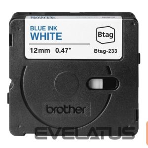 Eksploatacinės medžiagos spausdintuvams Brother  BTAG-233 | Blue on White | Btag 