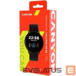 Išmanusis laikrodis Canyon  CANYON Lollypop SW-63, Smart watch, 1.3inches IPS full touch screen, Round watch, IP68 waterproof, multi-sport mode, BT5.0, compatibility with iOS and android, black, Host: 25.2*42.5*10.7mm, Strap: 20*250mm, 45g 