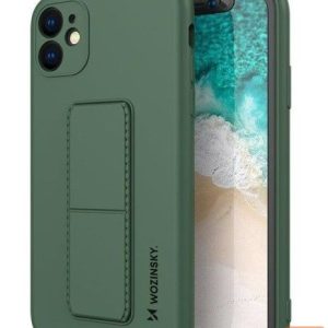 Nugarėlės dėklai Wozinsky Apple Kickstand Case flexible silicone  iPhone 11 Dark Green