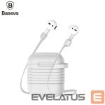 Nugarėlės dėklai Baseus Apple Silicone Protective case with Magnetic Strap for AirPods headphones Grey