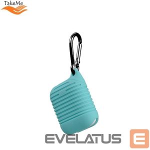 Nugarėlės dėklai TakeMe Apple Ultra-thin Lined Soft Silicone protective case for AirPods Mint
