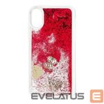 Nugarėlės dėklai Guess Apple iPhone X/XS Glitter Hearts Case Rapsberry