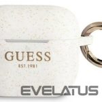 Dėklai ausinėms Guess Apple AirPods 3 cover Silicone Glitter White