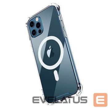 Nugarėlės dėklai Tel Protect Apple iPhone 12 Pro Max MagSilicone Case Transparent