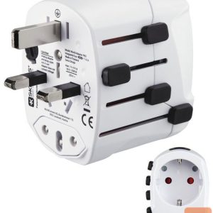 Adapteris Hama  World Travel Pro White