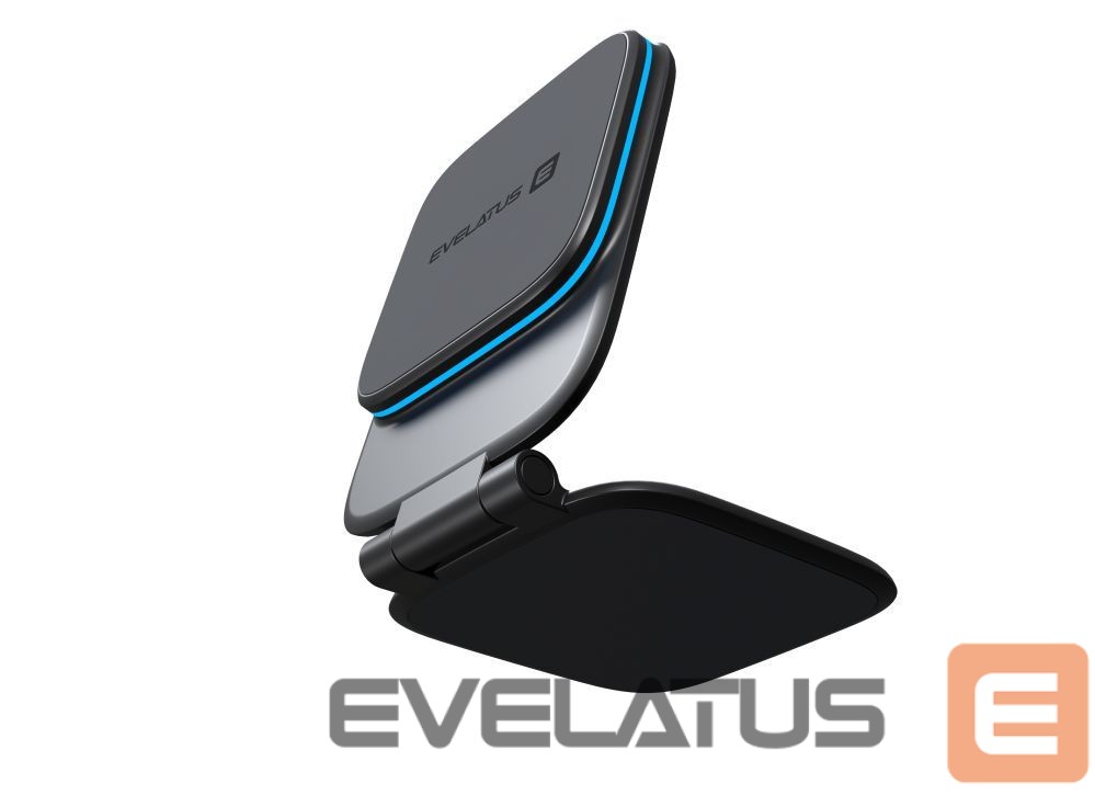 Universalus laikiklis (Popsocket) Evelatus MagSafe Qi wireless charging magnet mount (for Car Screen/dashboard, laptop, tablet, monitor) Black
