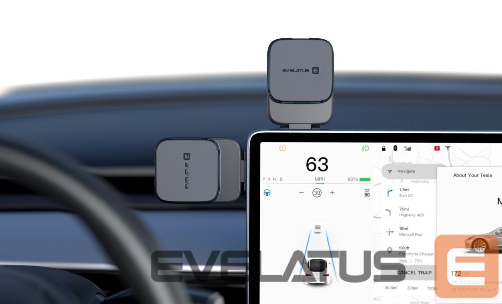 Universalus laikiklis (Popsocket) Evelatus MagSafe Qi wireless charging magnet mount (for Car Screen/dashboard, laptop, tablet, monitor) Black
