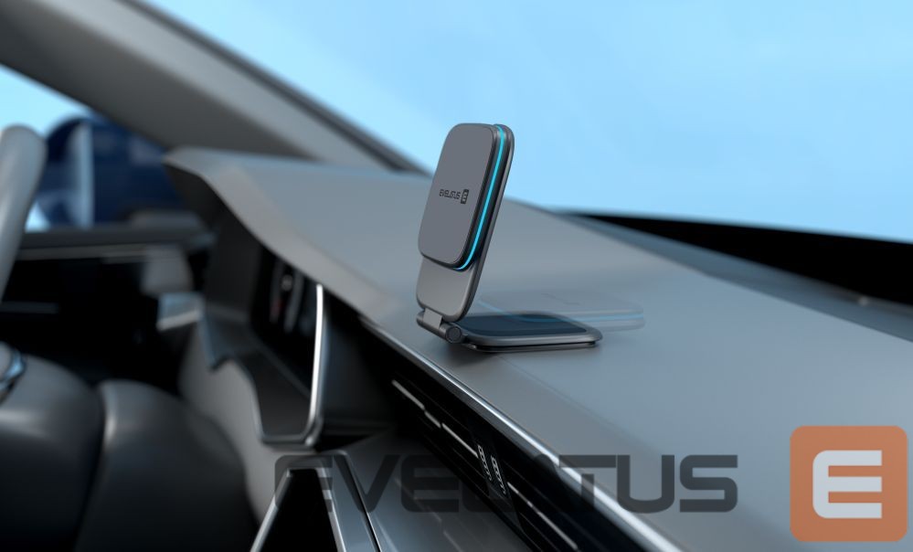 Universalus laikiklis (Popsocket) Evelatus MagSafe Qi wireless charging magnet mount (for Car Screen/dashboard, laptop, tablet, monitor) Black