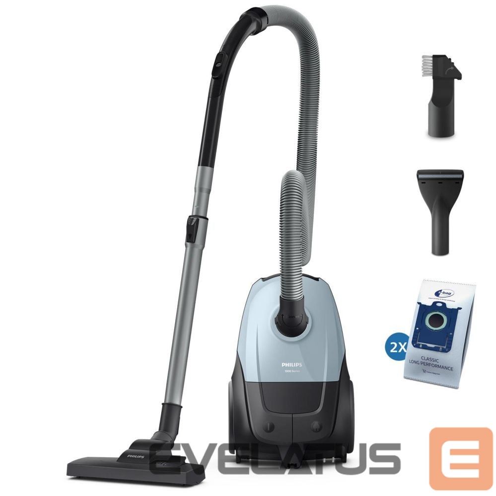 Dulkių siurblys Philips Vacuum Cleaner||Input power 800 W|Dust capacity 3 L|Cylinder vacuum|Cleaning type Dry|Dust container Dust bag|Colour Blue|XD1142/10