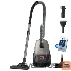 Dulkių siurblys Philips  Vacuum Cleaner||Input power 850 W|Dust capacity 3 L|Cylinder vacuum|Cleaning type Dry|Dust container Dust bag|Colour Black/Grey|XD2152/12 