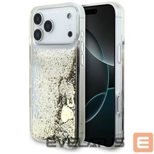 Kitos prekės Guess  Guess Liq. Glitter 4 Charms Case for iPhone 17 Pro Max - Gold 