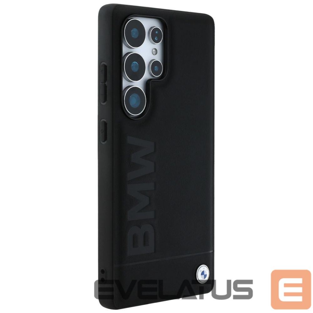 Kitos prekės BMW BMW Leather Big Wordmark Case for Samsung Galaxy S25 Ultra - Black