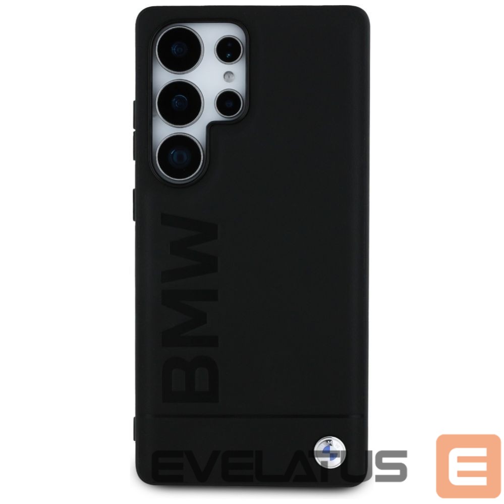 Kitos prekės BMW BMW Leather Big Wordmark Case for Samsung Galaxy S25 Ultra - Black