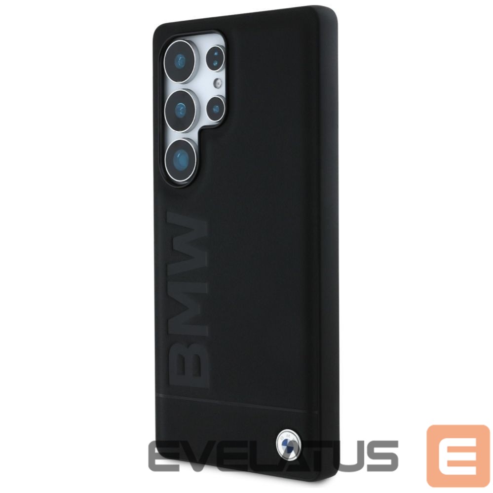 Kitos prekės BMW BMW Leather Big Wordmark Case for Samsung Galaxy S25 Ultra - Black