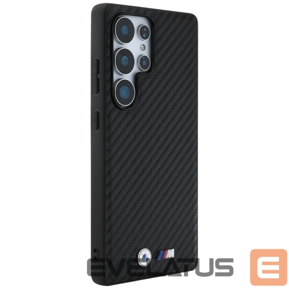 Kitos prekės BMW BMW Leather Carbon MagSafe Case for Samsung Galaxy S25 Ultra - Black