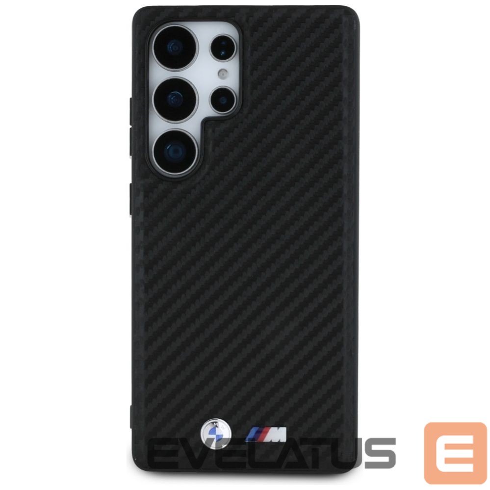 Kitos prekės BMW BMW Leather Carbon MagSafe Case for Samsung Galaxy S25 Ultra - Black