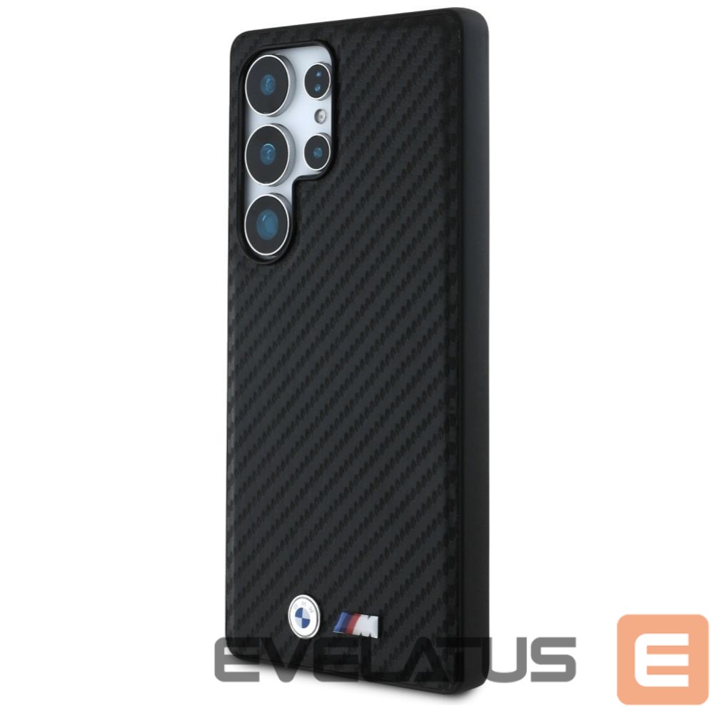 Kitos prekės BMW BMW Leather Carbon MagSafe Case for Samsung Galaxy S25 Ultra - Black