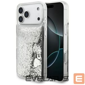 Kitos prekės Guess  Guess Liq case. Glitter Charms for iPhone 17 Pro Max - silver 