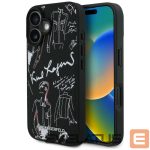 Kitos prekės Karl Lagerfeld  Karl Lagerfeld Grained Pattern & Logo MagSafe Case for iPhone 16 - Black 