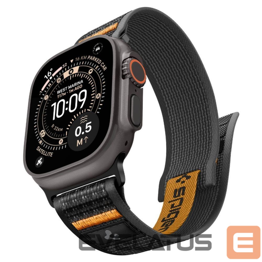 Kitos prekės Spigen Spigen Athlex Air 2 Strap for Apple Watch (44 / 45 / 46 / 49 mm) - Black and Orange