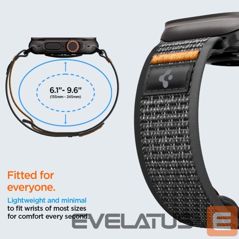 Kitos prekės Spigen Spigen Athlex Air 2 Strap for Apple Watch (44 / 45 / 46 / 49 mm) - Black and Orange