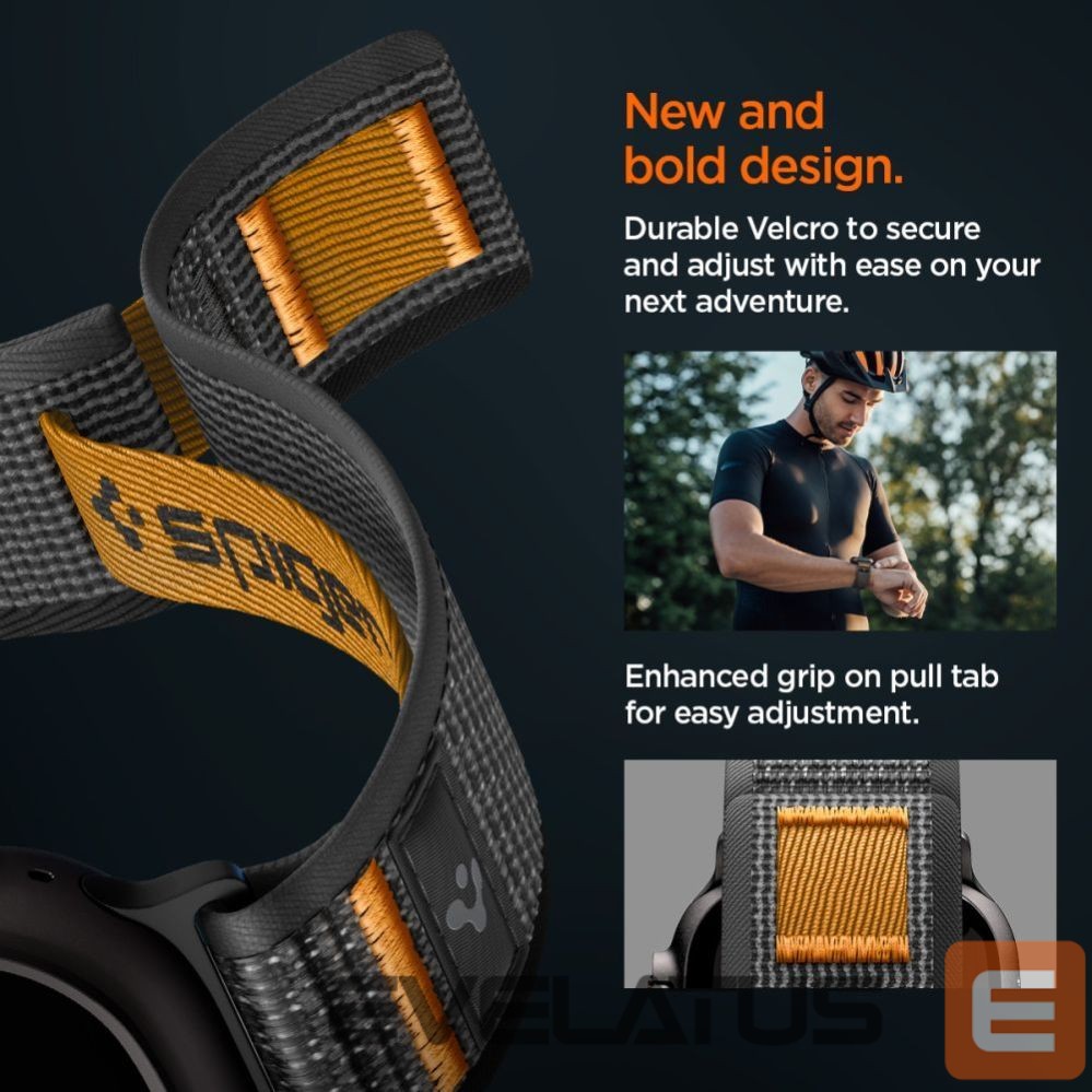 Kitos prekės Spigen Spigen Athlex Air 2 Strap for Apple Watch (44 / 45 / 46 / 49 mm) - Black and Orange