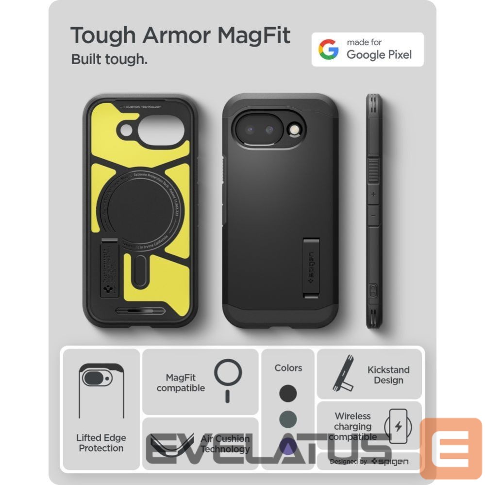 Kitos prekės Spigen Spigen Tough Armor Mag MagSafe case for Google Pixel 10A - black