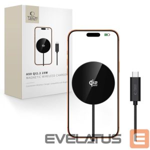 Kitos prekės Tech-Protect  Tech-Protect A50 MagSafe 25W QI2.2 Wireless Charger - Black 