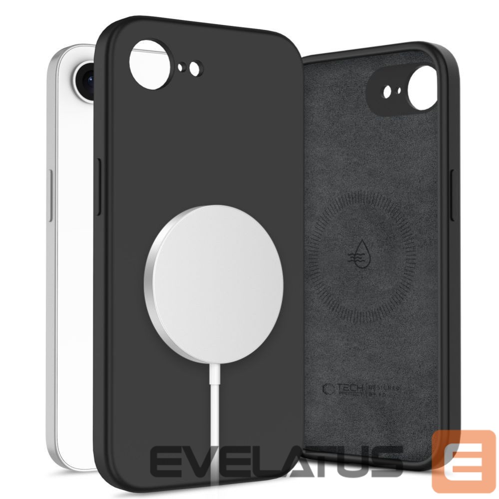 Kitos prekės Tech-Protect Tech-Protect Silicone MagSafe Case for iPhone 16e / 17e - Black