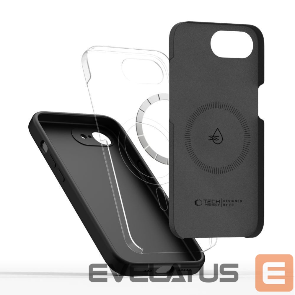 Kitos prekės Tech-Protect Tech-Protect Silicone MagSafe Case for iPhone 16e / 17e - Black
