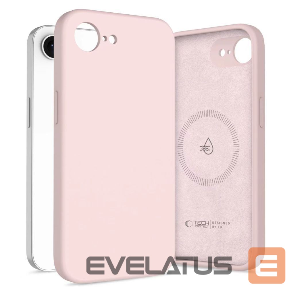 Kitos prekės Tech-Protect Tech-Protect Silicone MagSafe Case for iPhone 16e / 17e - Pink