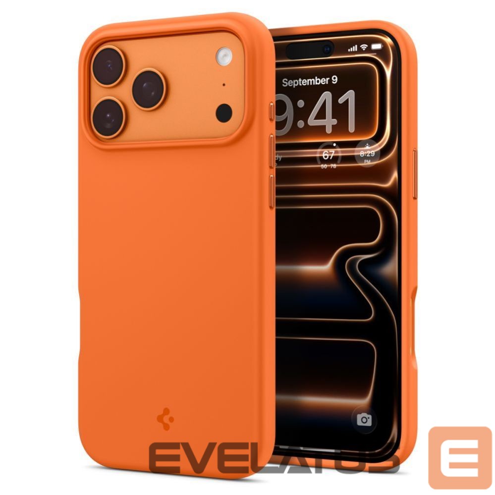 Kitos prekės Spigen Spigen Silicone Fit Mag Case for iPhone 17 Pro - Orange