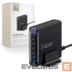 Kitos prekės Tech-Protect  Tech-Protect DC240W-GaN Charging Station 6 Ports 4 x USB-C 2 x USB-A 240W QC3.0 - Black 