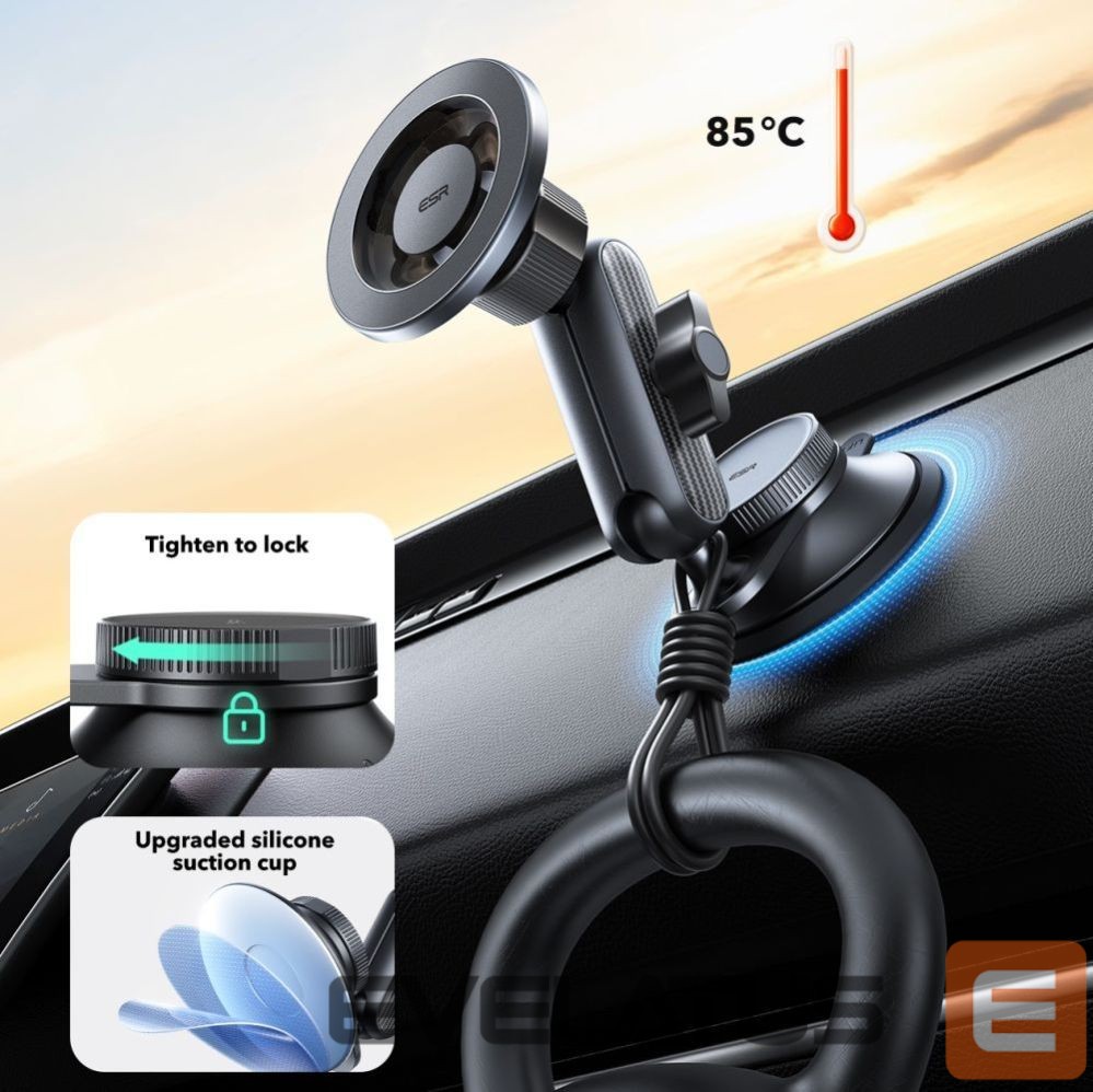Kitos prekės ESR ESR OmniLock MagSafe Cockpit Car Mount - Black