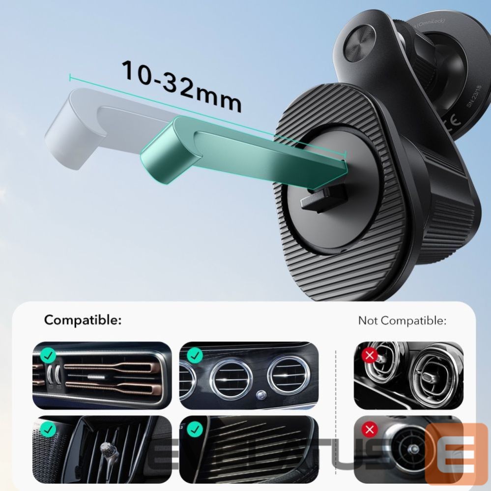 Kitos prekės ESR ESR OmniLock MagSafe Car Air Vent Mount - Black