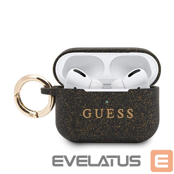 Kitos prekės Guess Guess Ring Silicone Case for AirPods Pro Cover - Black and Gold