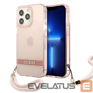 Kitos prekės Guess  Guess Translucent Stap Case for iPhone 13 Pro Max - Pink 