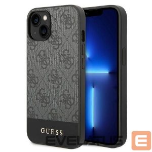 Kitos prekės Guess  Guess 4G Stripe Collection Case for iPhone 14 / 15 Plus - Gray 