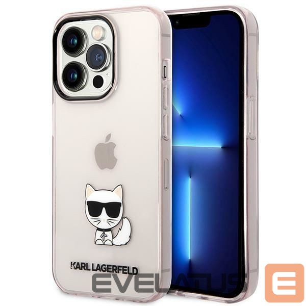 Kitos prekės Karl Lagerfeld Karl Lagerfeld Choupette Body Case for iPhone 14 Pro Max - Pink