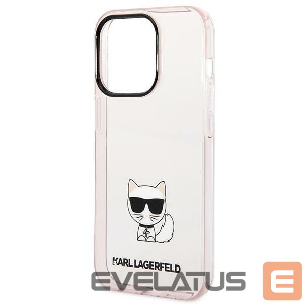Kitos prekės Karl Lagerfeld Karl Lagerfeld Choupette Body Case for iPhone 14 Pro Max - Pink