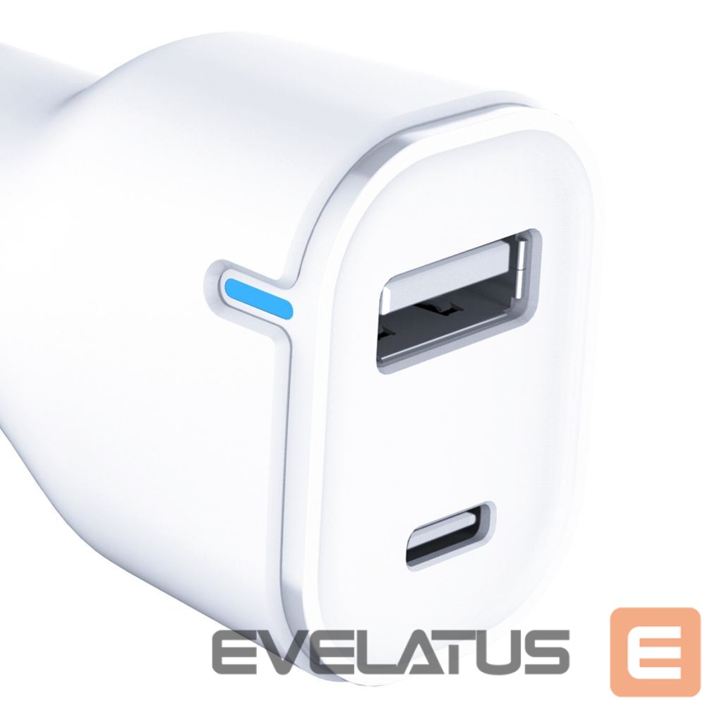 Kitos prekės 3MK 3mk Car Charger 20W PD3.0 QC 3.0 USB 1A1C - White