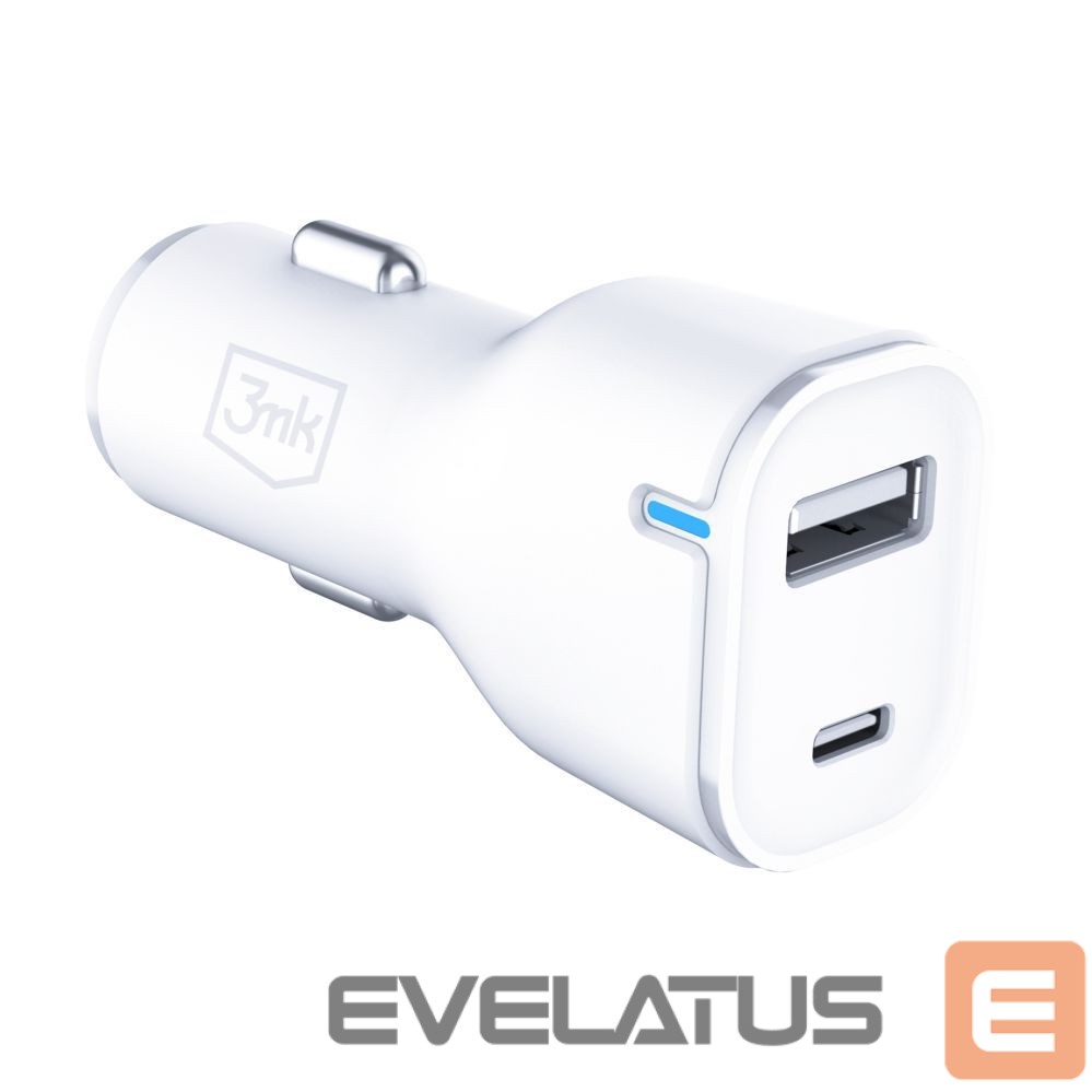 Kitos prekės 3MK 3mk Car Charger 20W PD3.0 QC 3.0 USB 1A1C - White