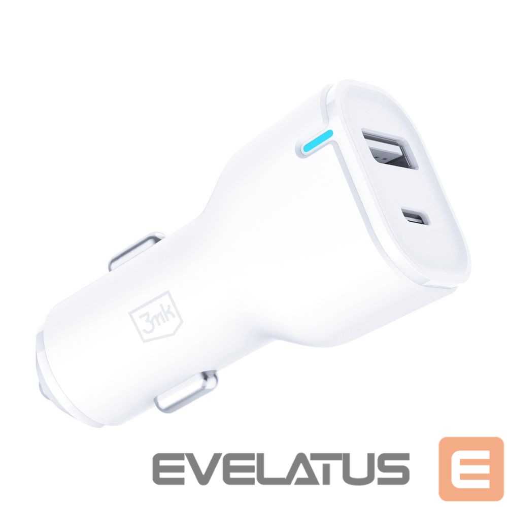 Kitos prekės 3MK 3mk Car Charger 20W PD3.0 QC 3.0 USB 1A1C - White