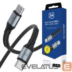 Kitos prekės 3MK  3mk Hyper Cable N-SERIES USB-C / USB-C 3m PD 3.0 QC 3.0 20V/3A 60W - black 