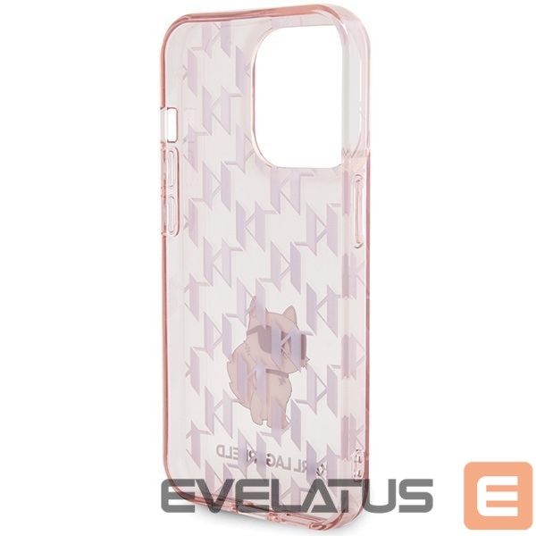 Kitos prekės Karl Lagerfeld Karl Lagerfeld Monogram Choupette iPhone 15 Pro Case - Pink