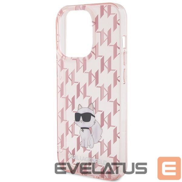 Kitos prekės Karl Lagerfeld Karl Lagerfeld Monogram Choupette iPhone 15 Pro Case - Pink