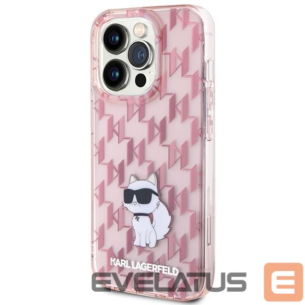Kitos prekės Karl Lagerfeld Karl Lagerfeld Monogram Choupette iPhone 15 Pro Case - Pink