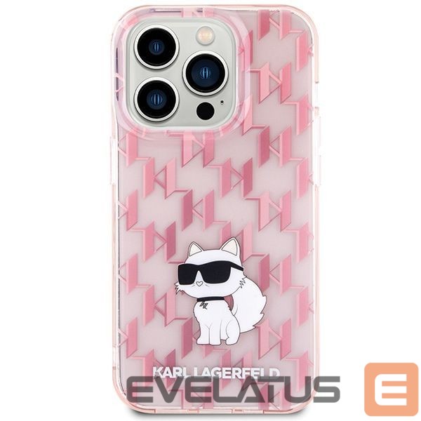 Kitos prekės Karl Lagerfeld Karl Lagerfeld Monogram Choupette iPhone 15 Pro Case - Pink