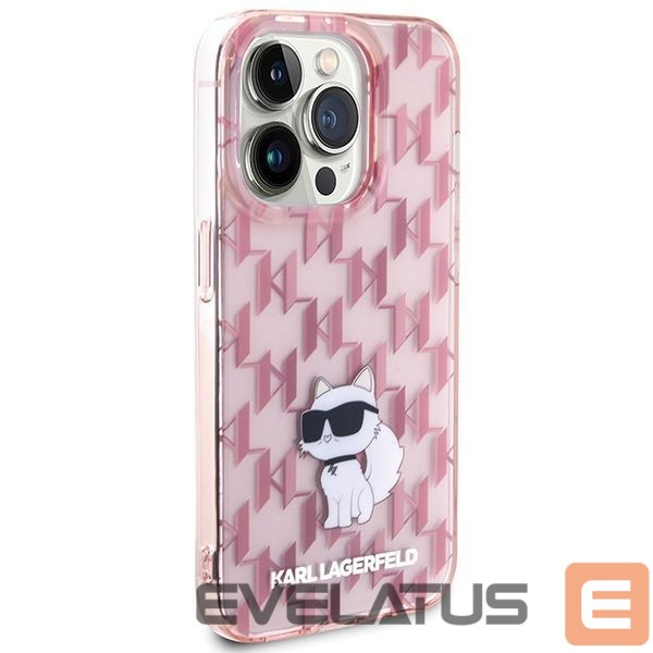 Kitos prekės Karl Lagerfeld Karl Lagerfeld Monogram Choupette iPhone 15 Pro Case - Pink