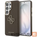 Kitos prekės Guess  Guess Grained Big 4G Metal Logo Case for Samsung Galaxy S26 Ultra - Brown 